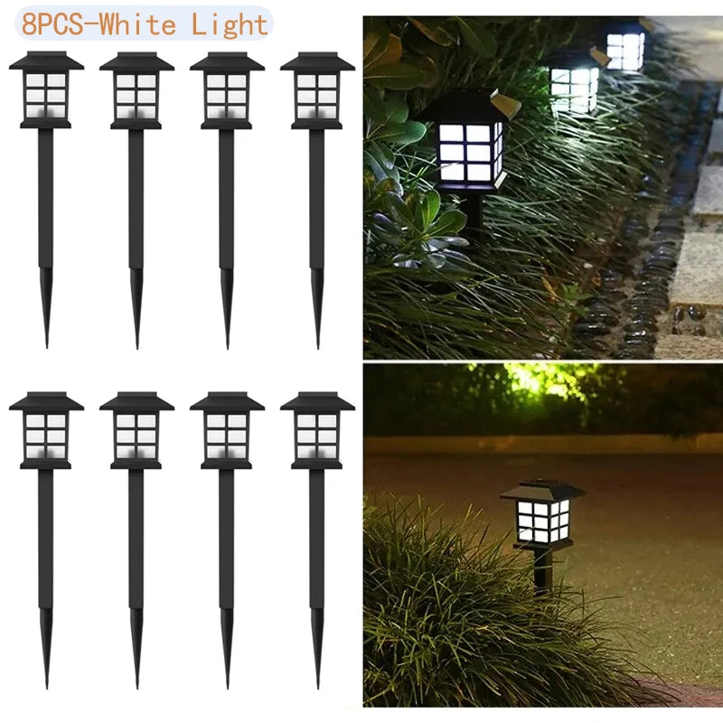 Waterproof 8 Pack Solar Outdoor Path Lights