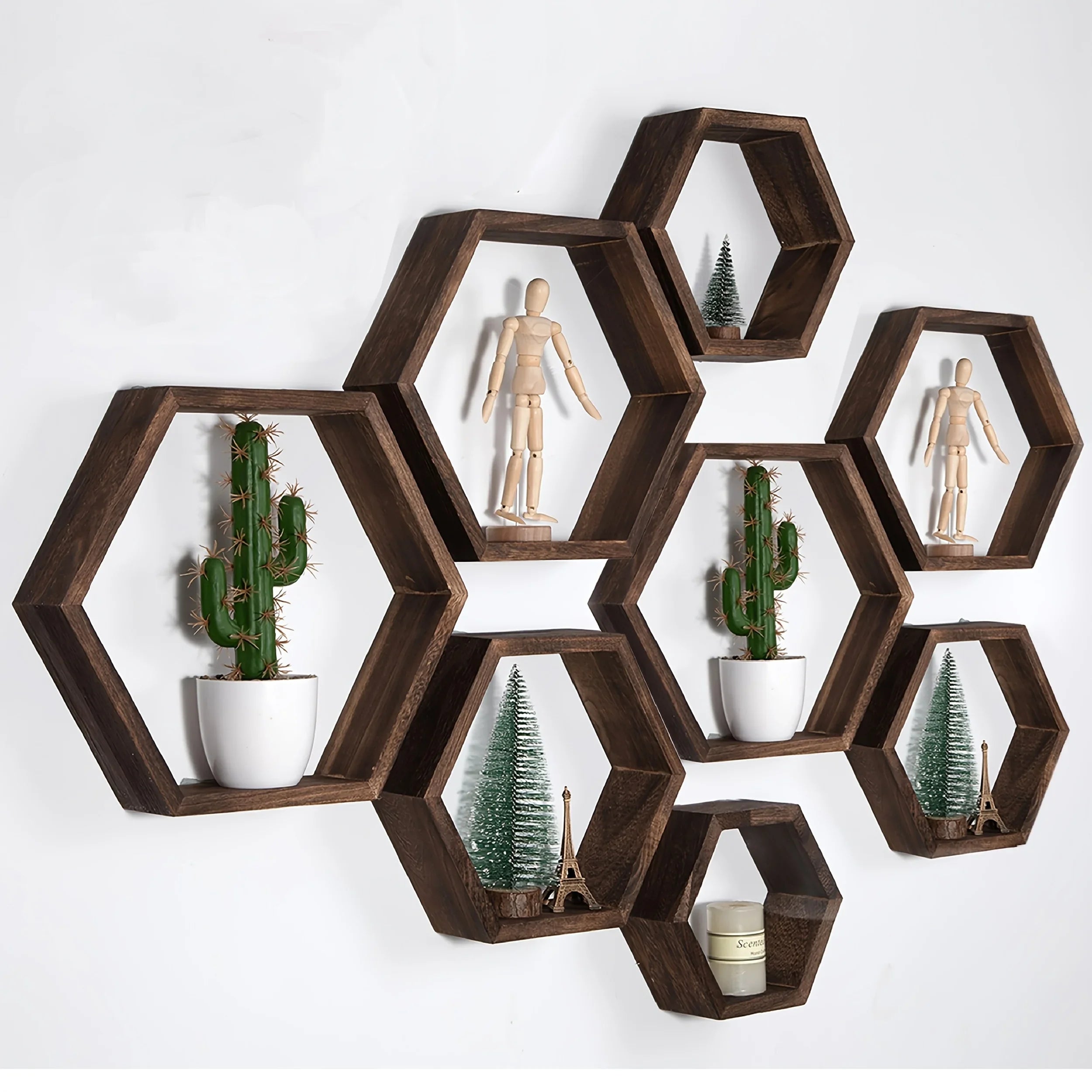 Floating Hexagon Home Decor Shelf