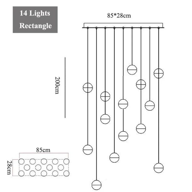 G4 Crystal Ball LED Chandelier