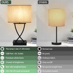 3-Way Touch USB Nightstand Table Lamp
