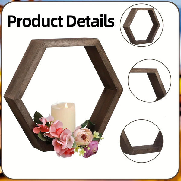 Floating Hexagon Home Decor Shelf