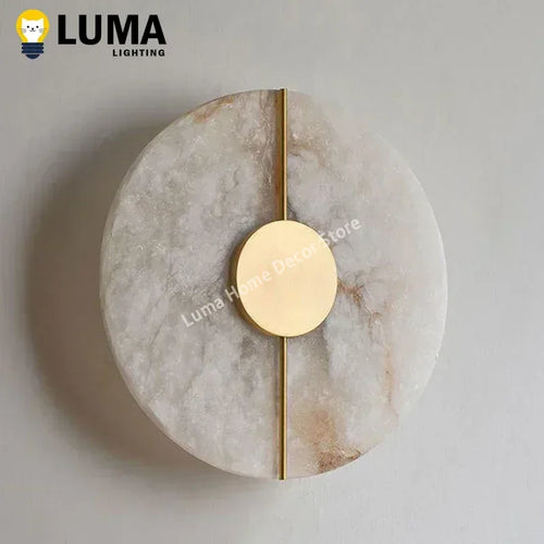 Alabaster Copper Wall Lamp Light