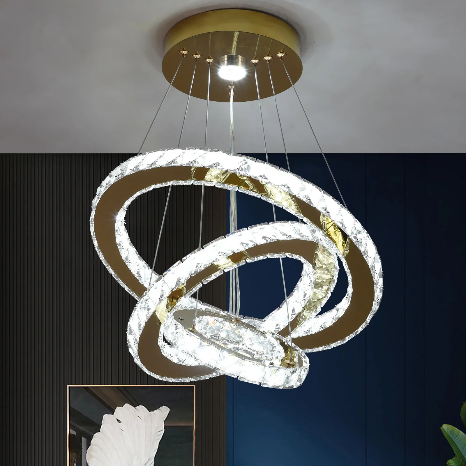 Modern Crystal LED Dining Chandelier