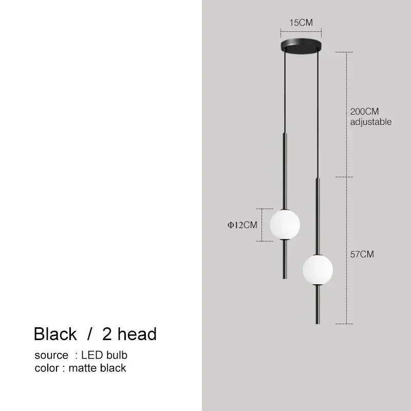Bedroom Dining Glass Pendant Light