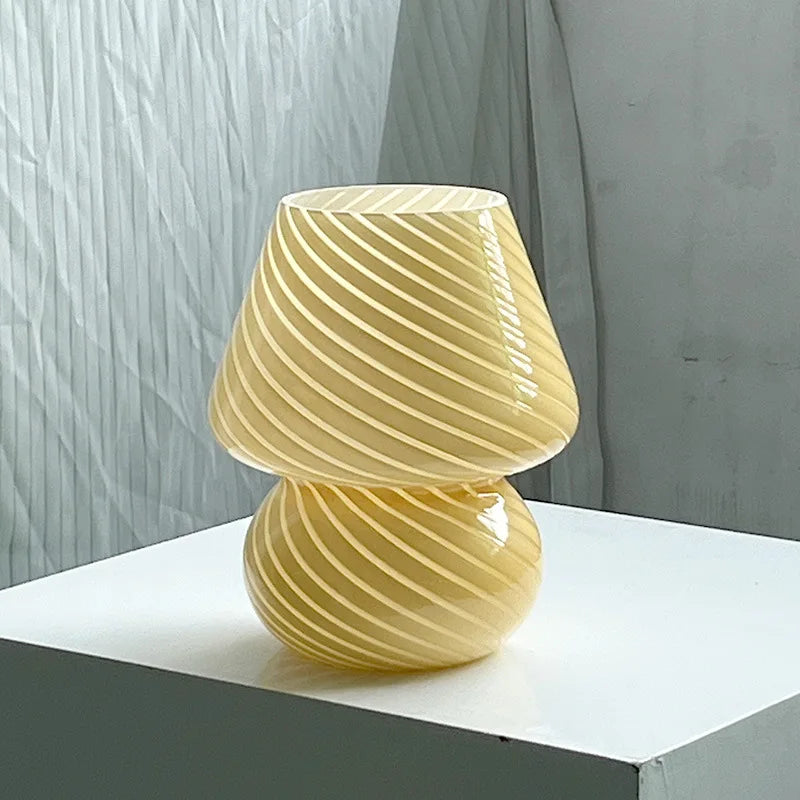 Mushroom Glass Bedroom Desk Lamp