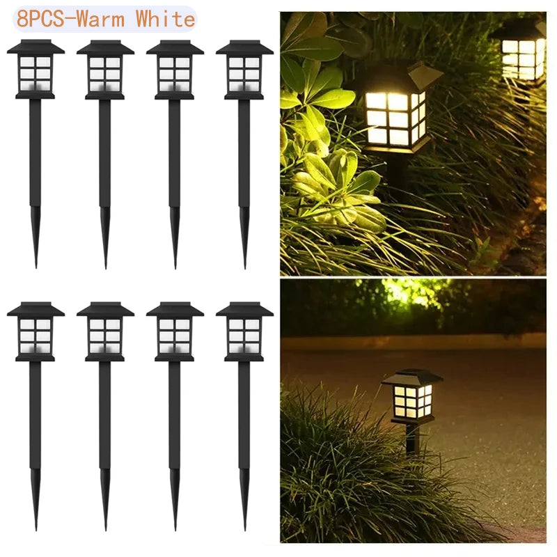 Waterproof 8 Pack Solar Outdoor Path Lights