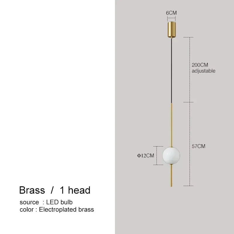 Bedroom Dining Glass Pendant Light