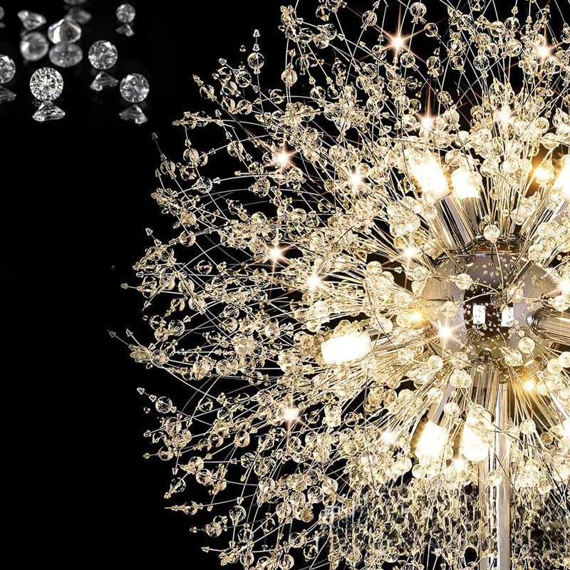 Nordic Crystal Dandelion Floor Lamp