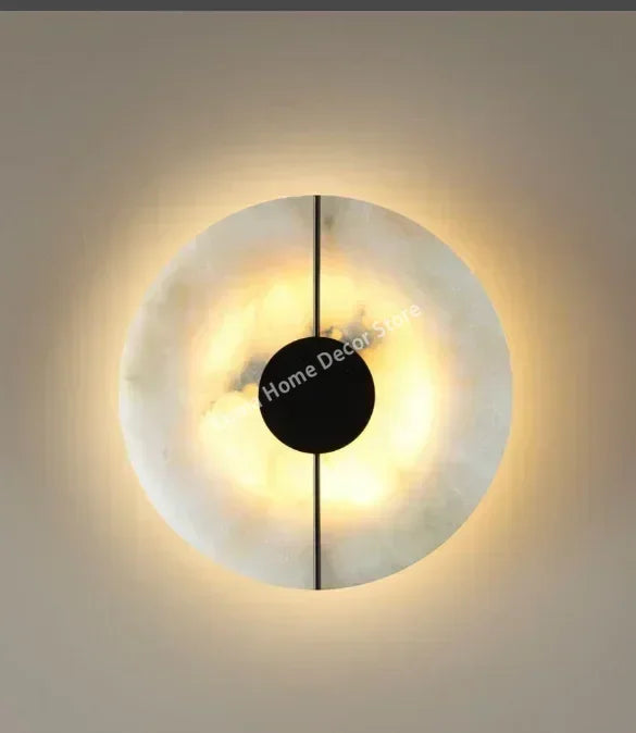 Alabaster Copper Wall Lamp Light