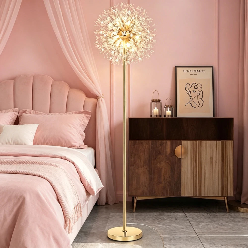 Nordic Crystal Dandelion Floor Lamp