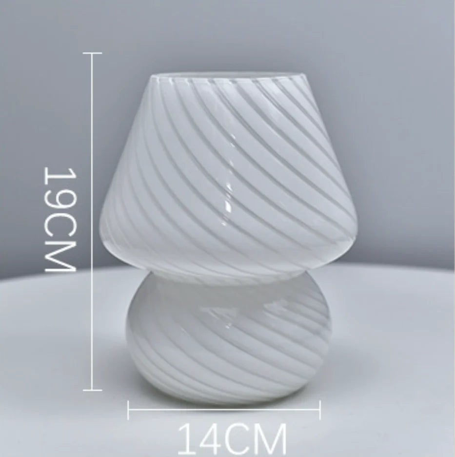 Mushroom Glass Bedroom Desk Lamp