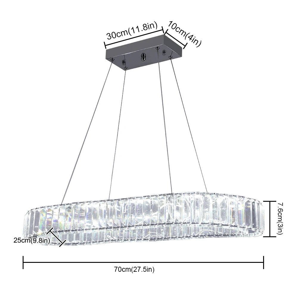 Luxury Nordic Crystal Oval LED Chandelier