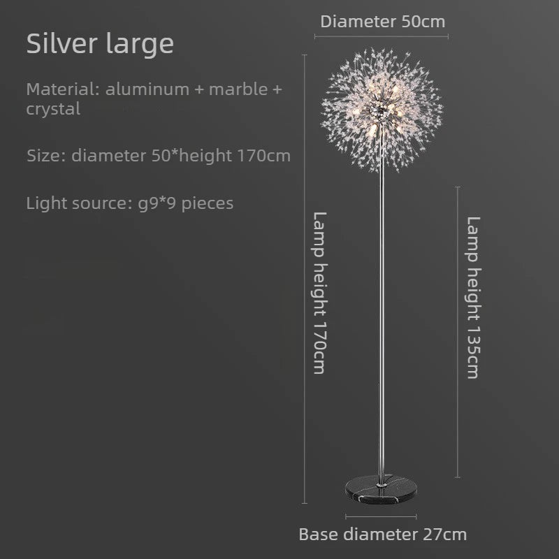 Nordic Crystal Dandelion Floor Lamp