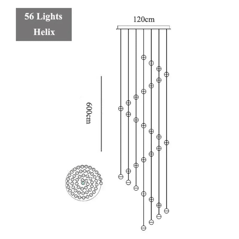 G4 Crystal Ball LED Chandelier