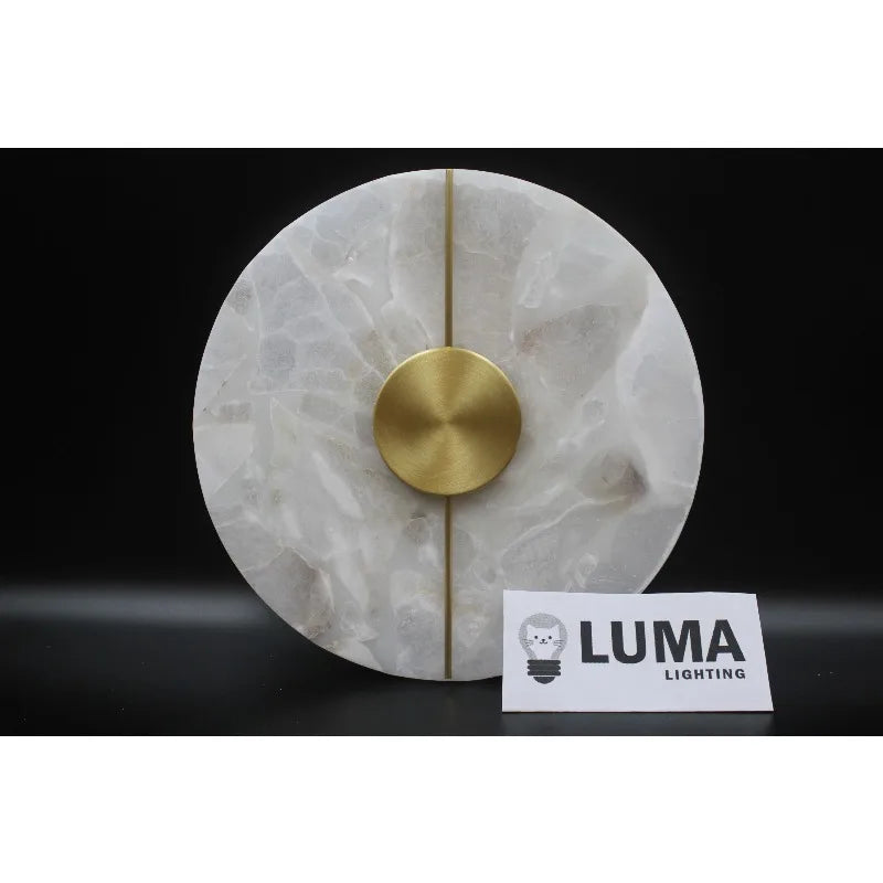 Alabaster Copper Wall Lamp Light