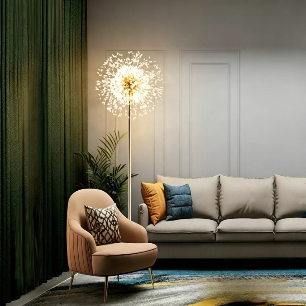 Nordic Crystal Dandelion Floor Lamp