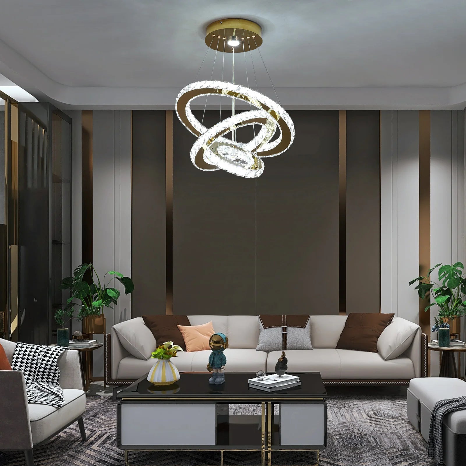 Modern Crystal LED Dining Chandelier