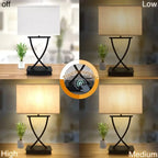 3-Way Touch USB Nightstand Table Lamp