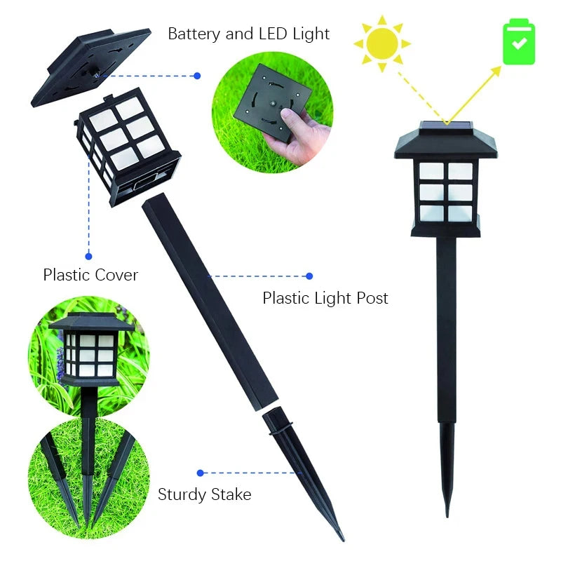 Waterproof 8 Pack Solar Outdoor Path Lights