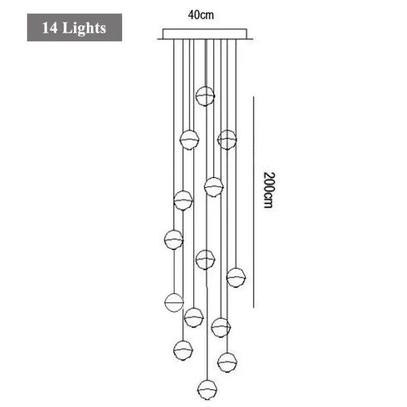 G4 Crystal Ball LED Chandelier