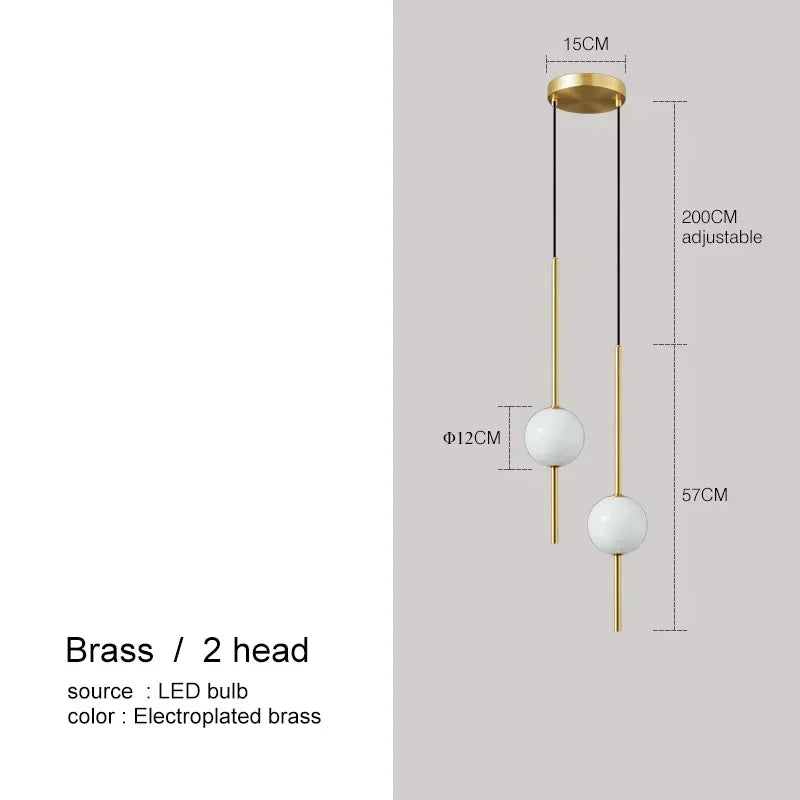 Bedroom Dining Glass Pendant Light