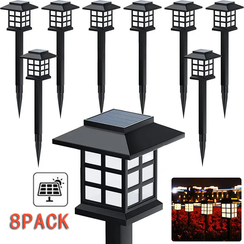 Waterproof 8 Pack Solar Outdoor Path Lights