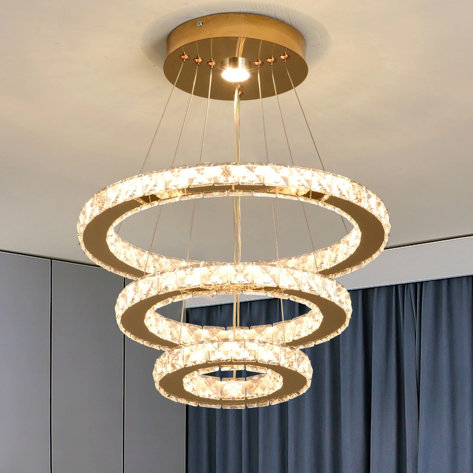 Modern Crystal LED Dining Chandelier