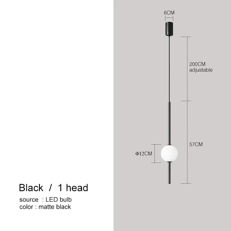 Bedroom Dining Glass Pendant Light