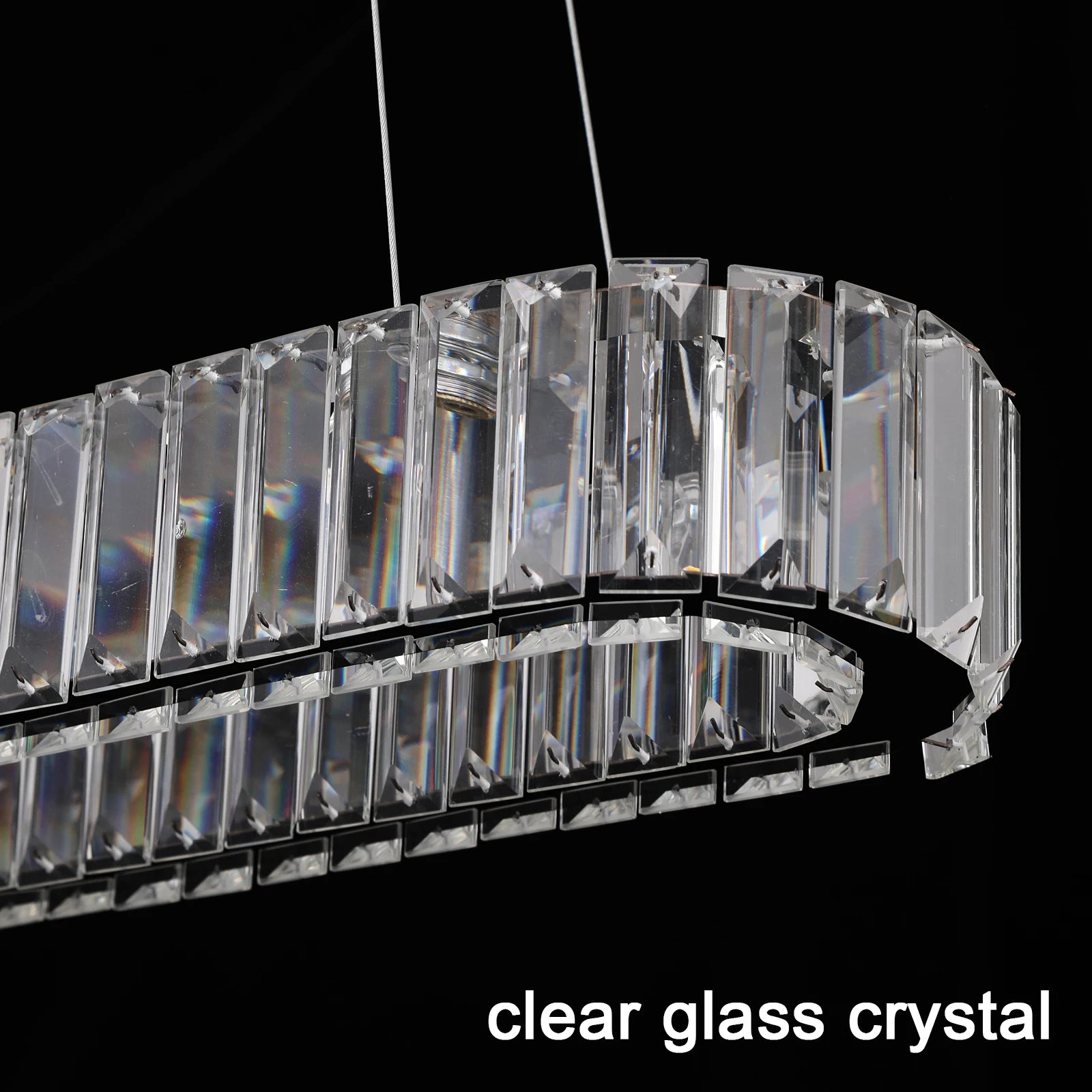 Luxury Nordic Crystal Oval LED Chandelier