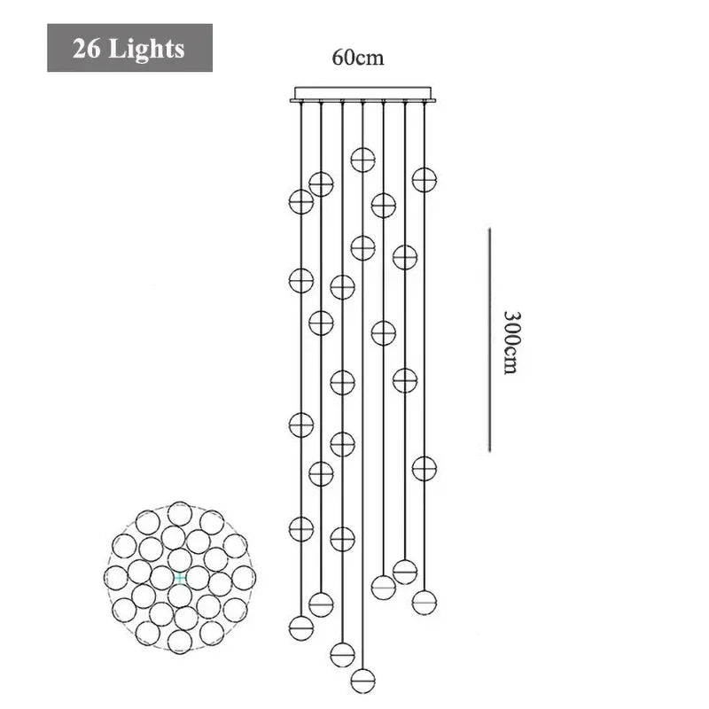 G4 Crystal Ball LED Chandelier