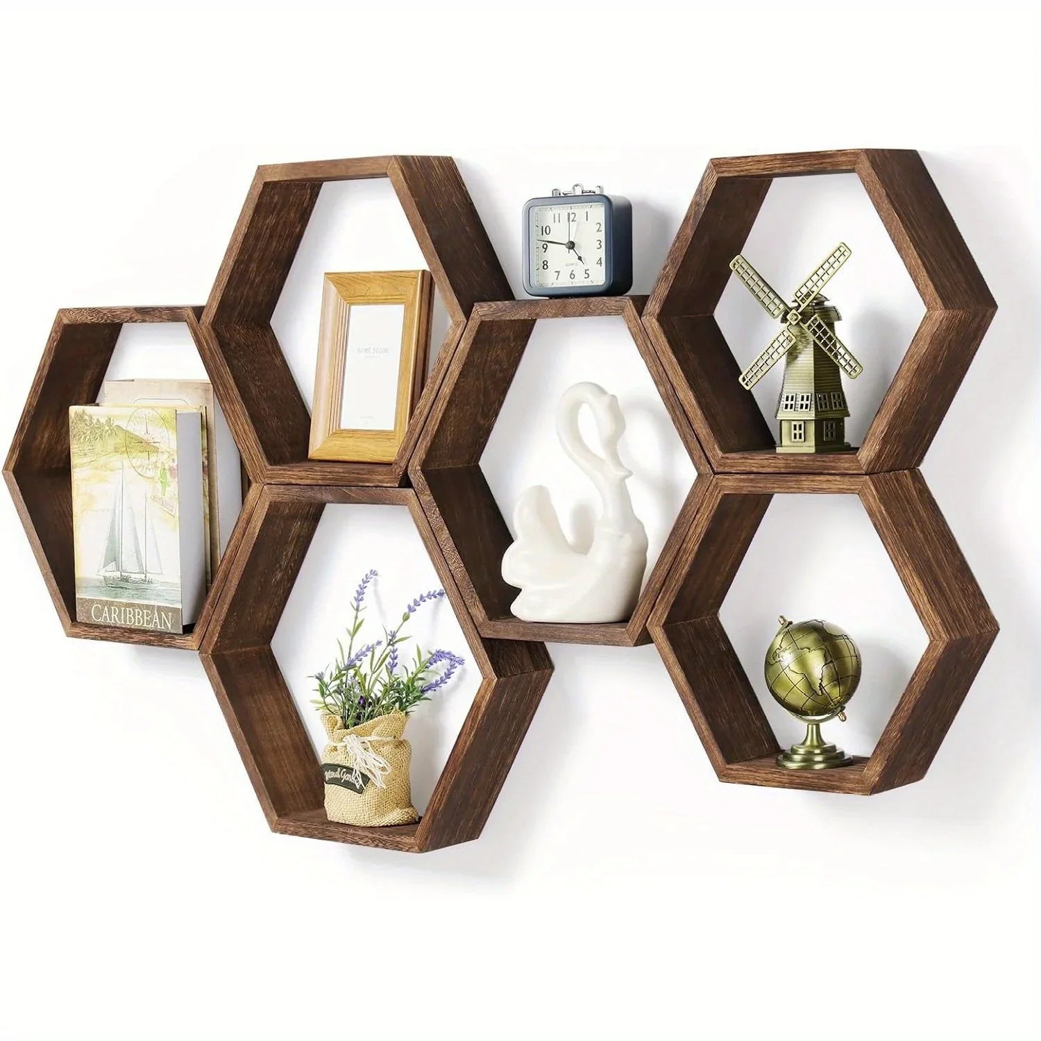 Floating Hexagon Home Decor Shelf