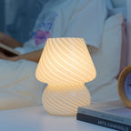 Mushroom Glass Bedroom Desk Lamp