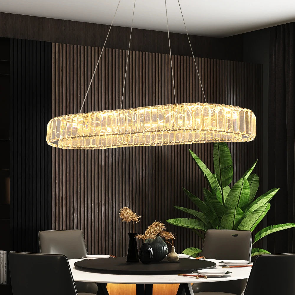 Luxury Nordic Crystal Oval LED Chandelier