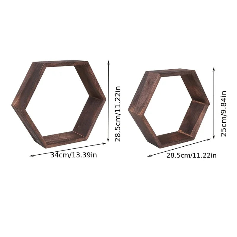 Floating Hexagon Home Decor Shelf
